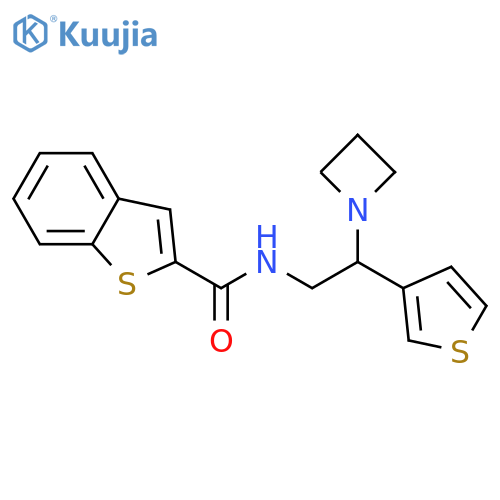 N-[2-(azetidin-1-yl)-2-(thiophen-3-yl)ethyl]-1-benzothiophene-2-carboxamide structure