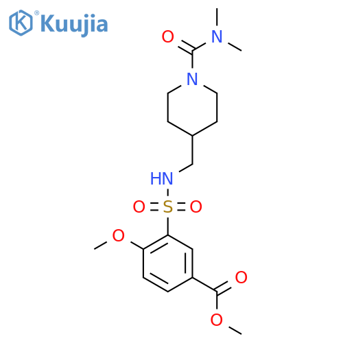 methyl 3-({1-(dimethylcarbamoyl)piperidin-4-ylmethyl}sulfamoyl)-4-methoxybenzoate structure