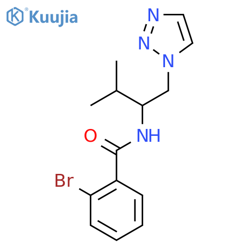 2-bromo-N-[3-methyl-1-(1H-1,2,3-triazol-1-yl)butan-2-yl]benzamide structure
