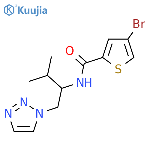4-bromo-N-[3-methyl-1-(1H-1,2,3-triazol-1-yl)butan-2-yl]thiophene-2-carboxamide structure