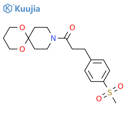 1-{1,5-dioxa-9-azaspiro[5.5]undecan-9-yl}-3-(4-methanesulfonylphenyl)propan-1-one structure
