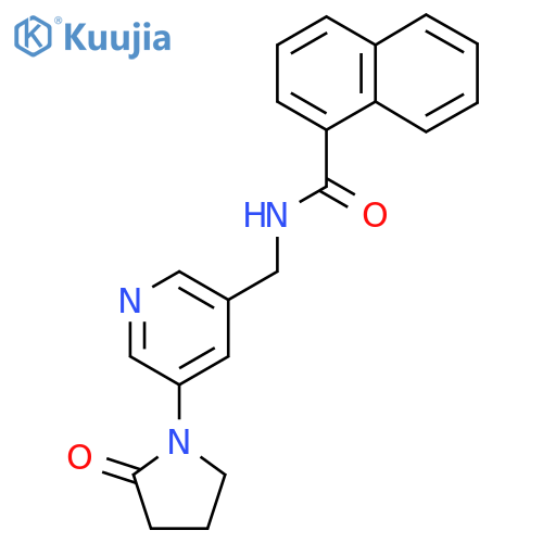 N-{5-(2-oxopyrrolidin-1-yl)pyridin-3-ylmethyl}naphthalene-1-carboxamide structure