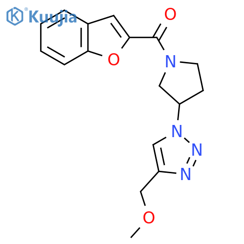 1-[1-(1-benzofuran-2-carbonyl)pyrrolidin-3-yl]-4-(methoxymethyl)-1H-1,2,3-triazole structure