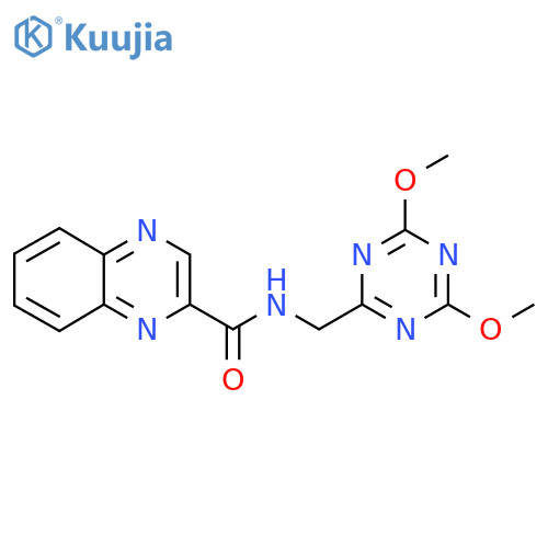 N-(4,6-dimethoxy-1,3,5-triazin-2-yl)methylquinoxaline-2-carboxamide structure