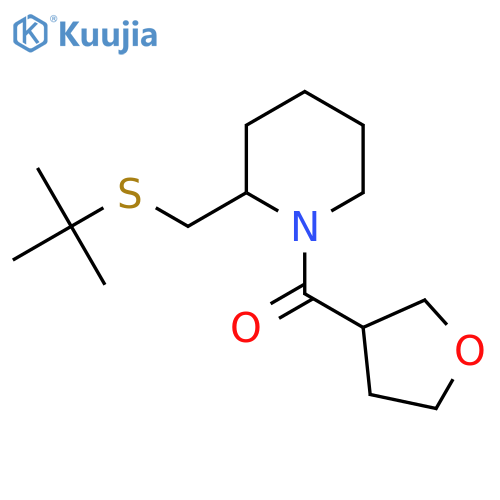2-(tert-butylsulfanyl)methyl-1-(oxolane-3-carbonyl)piperidine structure