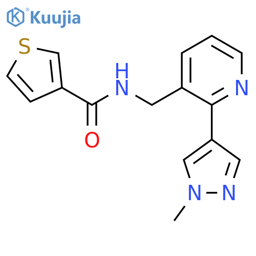 N-{2-(1-methyl-1H-pyrazol-4-yl)pyridin-3-ylmethyl}thiophene-3-carboxamide structure