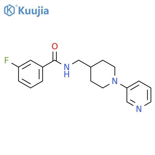 3-Fluoro-N-[[1-(3-pyridinyl)-4-piperidinyl]methyl]benzamide structure