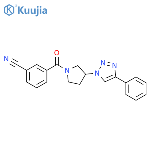 3-[[3-(4-Phenyl-1H-1,2,3-triazol-1-yl)-1-pyrrolidinyl]carbonyl]benzonitrile structure