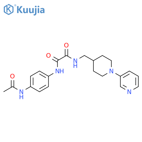 N'-(4-acetamidophenyl)-N-[(1-pyridin-3-ylpiperidin-4-yl)methyl]oxamide structure