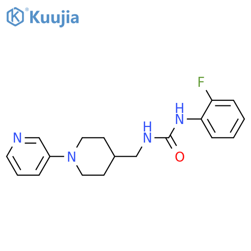 1-(2-fluorophenyl)-3-[(1-pyridin-3-ylpiperidin-4-yl)methyl]urea structure