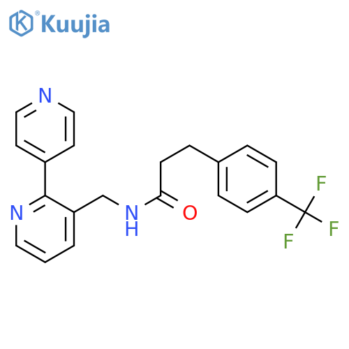 N-({[2,4'-bipyridine]-3-yl}methyl)-3-[4-(trifluoromethyl)phenyl]propanamide structure