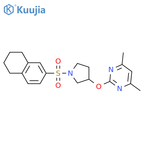 4,6-Dimethyl-2-((1-((5,6,7,8-tetrahydronaphthalen-2-yl)sulfonyl)pyrrolidin-3-yl)oxy)pyrimidine structure
