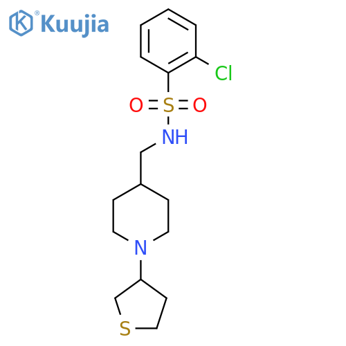 2-chloro-N-{1-(thiolan-3-yl)piperidin-4-ylmethyl}benzene-1-sulfonamide structure