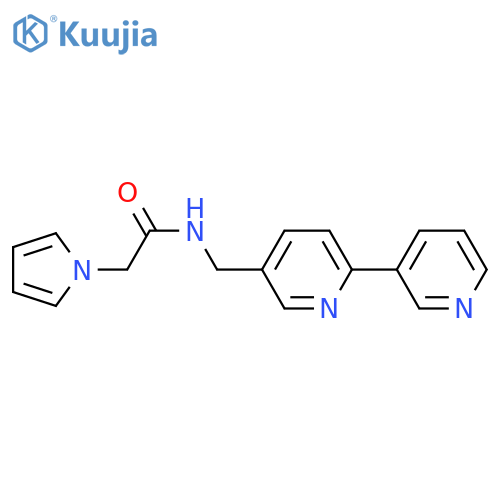 N-({[2,3'-bipyridine]-5-yl}methyl)-2-(1H-pyrrol-1-yl)acetamide structure