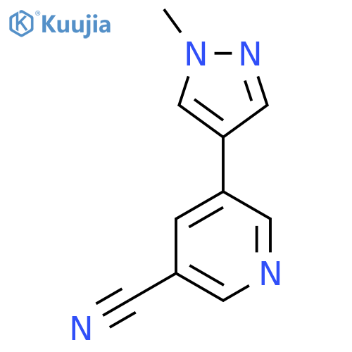 5-(1-methyl-1H-pyrazol-4-yl)pyridine-3-carbonitrile structure
