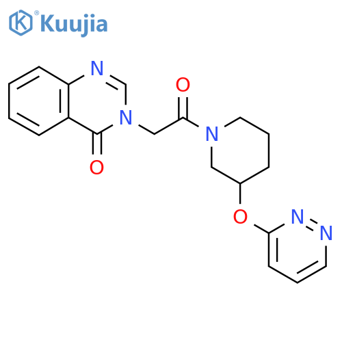 3-{2-oxo-2-3-(pyridazin-3-yloxy)piperidin-1-ylethyl}-3,4-dihydroquinazolin-4-one structure