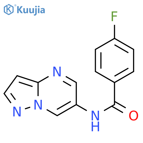 4-fluoro-N-{pyrazolo[1,5-a]pyrimidin-6-yl}benzamide structure