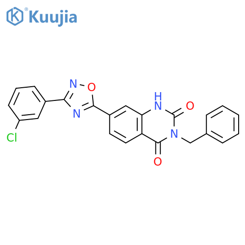 3-benzyl-7-[3-(3-chlorophenyl)-1,2,4-oxadiazol-5-yl]-1,2,3,4-tetrahydroquinazoline-2,4-dione structure