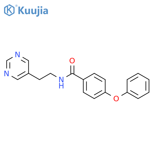 4-phenoxy-N-[2-(pyrimidin-5-yl)ethyl]benzamide structure