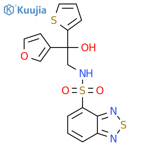 N-2-(furan-3-yl)-2-hydroxy-2-(thiophen-2-yl)ethyl-2,1,3-benzothiadiazole-4-sulfonamide structure