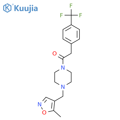 1-{4-(5-methyl-1,2-oxazol-4-yl)methylpiperazin-1-yl}-2-4-(trifluoromethyl)phenylethan-1-one structure