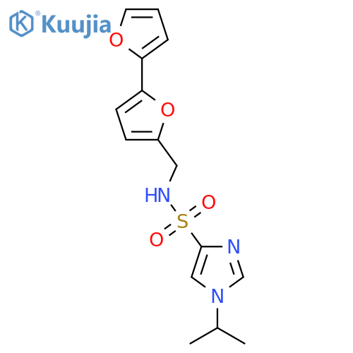 N-({2,2'-bifuran-5-yl}methyl)-1-(propan-2-yl)-1H-imidazole-4-sulfonamide structure