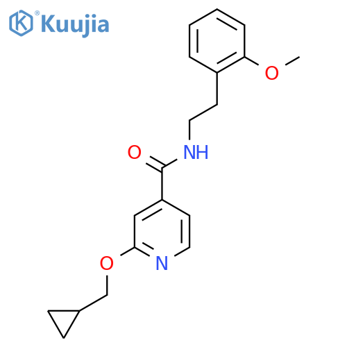 2-(cyclopropylmethoxy)-N-(2-methoxyphenethyl)isonicotinamide structure