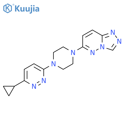 3-cyclopropyl-6-(4-{1,2,4triazolo4,3-bpyridazin-6-yl}piperazin-1-yl)pyridazine structure