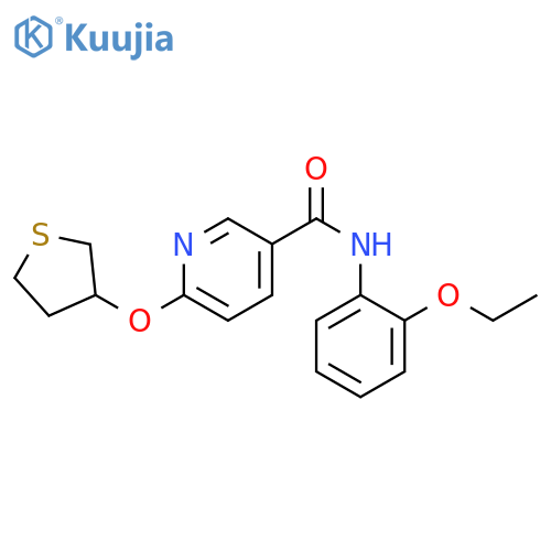 N-(2-ethoxyphenyl)-6-(thiolan-3-yloxy)pyridine-3-carboxamide structure