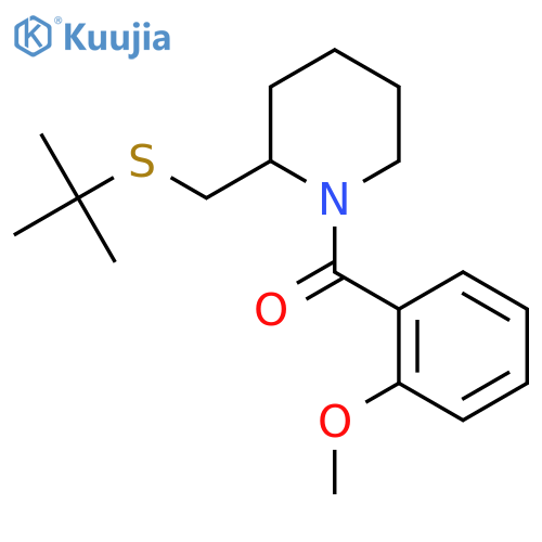 2-[(tert-butylsulfanyl)methyl]-1-(2-methoxybenzoyl)piperidine structure