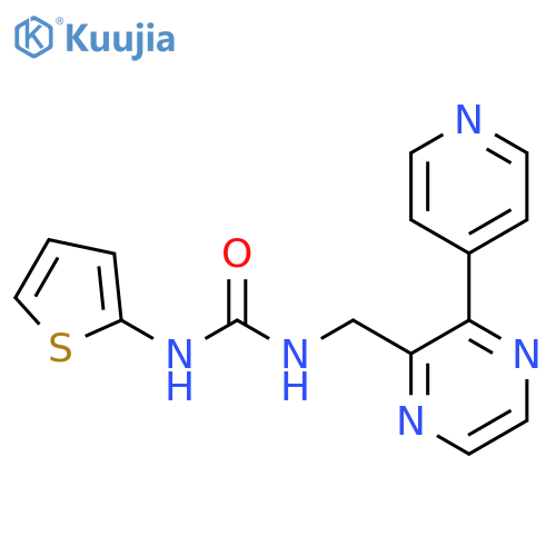 1-{3-(pyridin-4-yl)pyrazin-2-ylmethyl}-3-(thiophen-2-yl)urea structure