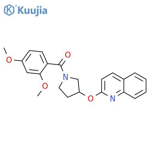 (2,4-dimethoxyphenyl)-(3-quinolin-2-yloxypyrrolidin-1-yl)methanone structure