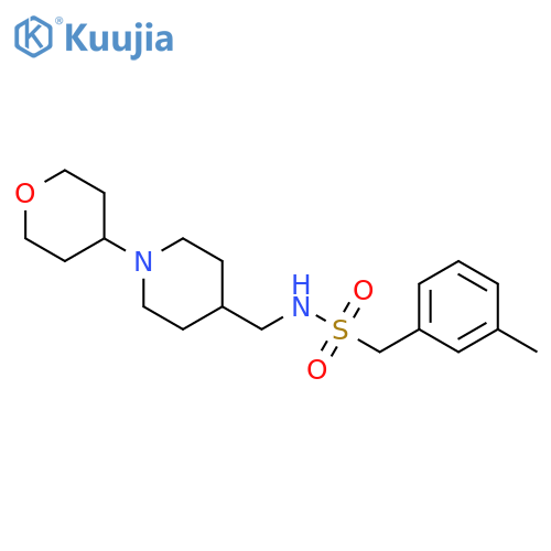 1-(3-methylphenyl)-N-{[1-(oxan-4-yl)piperidin-4-yl]methyl}methanesulfonamide structure