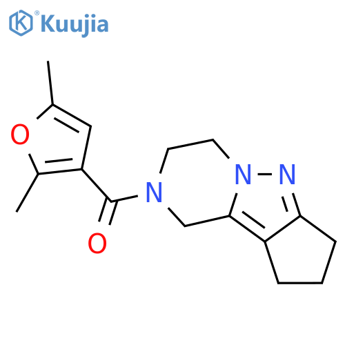 11-(2,5-dimethylfuran-3-carbonyl)-7,8,11-triazatricyclo6.4.0.0^{2,6}dodeca-1,6-diene structure