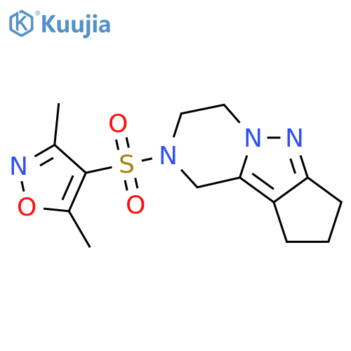 11-(3,5-dimethyl-1,2-oxazol-4-yl)sulfonyl-7,8,11-triazatricyclo6.4.0.0^{2,6}dodeca-1,6-diene structure