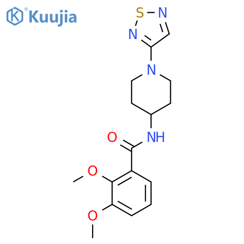 2,3-dimethoxy-N-[1-(1,2,5-thiadiazol-3-yl)piperidin-4-yl]benzamide structure