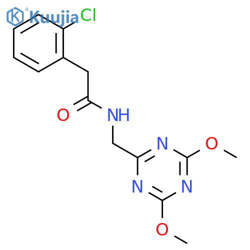 2-(2-chlorophenyl)-N-(4,6-dimethoxy-1,3,5-triazin-2-yl)methylacetamide structure