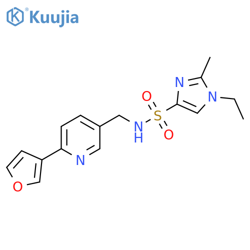 1-ethyl-N-{6-(furan-3-yl)pyridin-3-ylmethyl}-2-methyl-1H-imidazole-4-sulfonamide structure