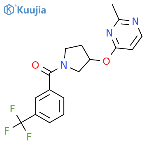 (3-((2-Methylpyrimidin-4-yl)oxy)pyrrolidin-1-yl)(3-(trifluoromethyl)phenyl)methanone structure