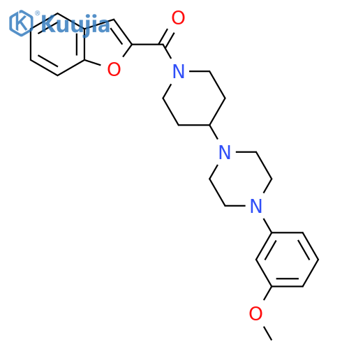 1-1-(1-benzofuran-2-carbonyl)piperidin-4-yl-4-(3-methoxyphenyl)piperazine structure