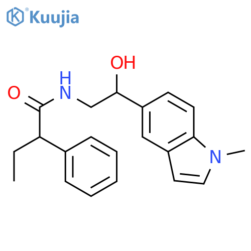 N-2-hydroxy-2-(1-methyl-1H-indol-5-yl)ethyl-2-phenylbutanamide structure