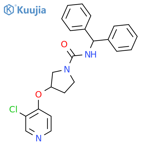N-benzhydryl-3-((3-chloropyridin-4-yl)oxy)pyrrolidine-1-carboxamide structure