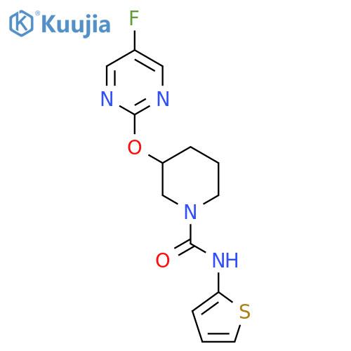 3-[(5-fluoropyrimidin-2-yl)oxy]-N-(thiophen-2-yl)piperidine-1-carboxamide structure