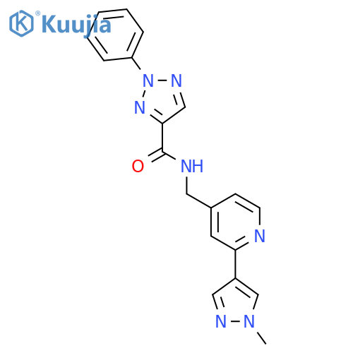 N-{[2-(1-methyl-1H-pyrazol-4-yl)pyridin-4-yl]methyl}-2-phenyl-2H-1,2,3-triazole-4-carboxamide structure