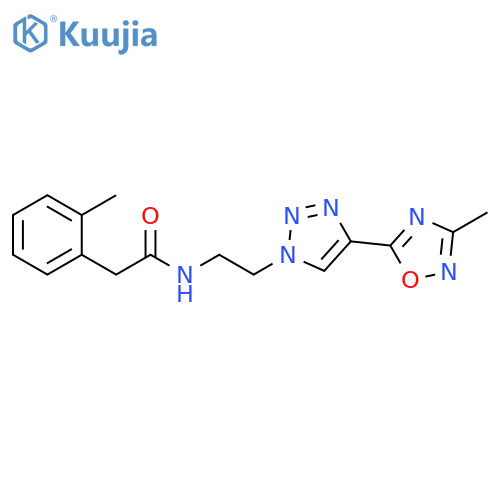 N-{2-[4-(3-methyl-1,2,4-oxadiazol-5-yl)-1H-1,2,3-triazol-1-yl]ethyl}-2-(2-methylphenyl)acetamide structure