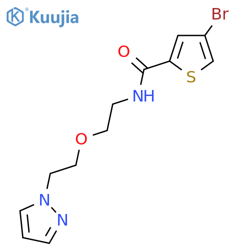 4-bromo-N-{2-2-(1H-pyrazol-1-yl)ethoxyethyl}thiophene-2-carboxamide structure
