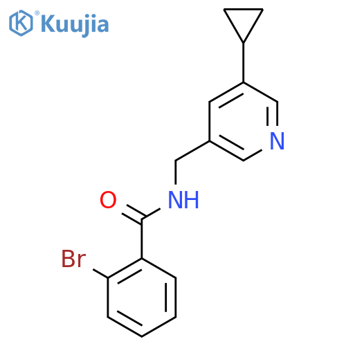 2-bromo-N-(5-cyclopropylpyridin-3-yl)methylbenzamide structure