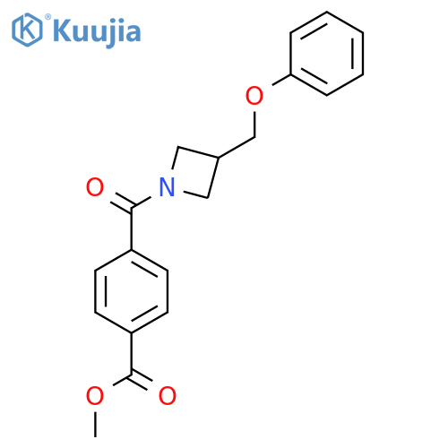 methyl 4-[3-(phenoxymethyl)azetidine-1-carbonyl]benzoate structure