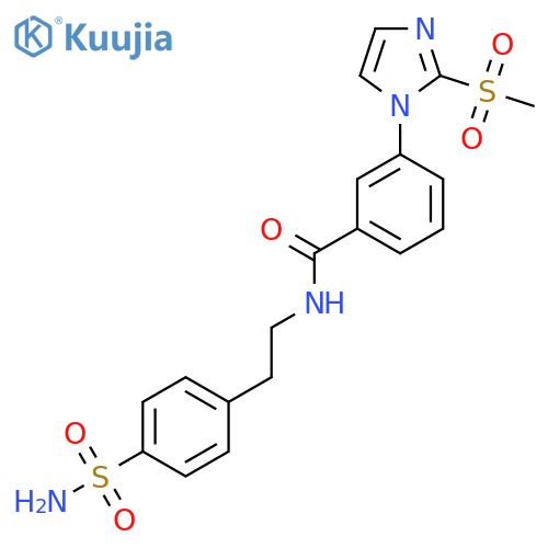 3-(2-methanesulfonyl-1H-imidazol-1-yl)-N-2-(4-sulfamoylphenyl)ethylbenzamide structure