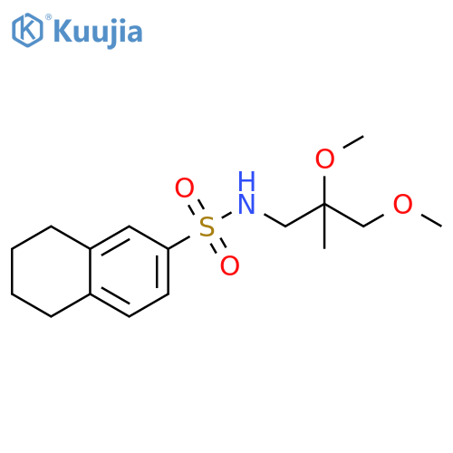 N-(2,3-dimethoxy-2-methylpropyl)-5,6,7,8-tetrahydronaphthalene-2-sulfonamide structure